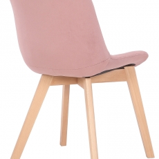 Jídelní židle Passaic, samet, růžová  - 4
