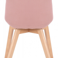 Jídelní židle Passaic, samet, růžová  - 5