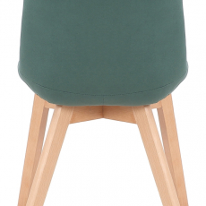 Jídelní židle Passaic, samet, zelená - 5