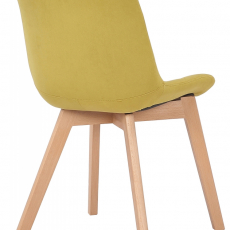Jídelní židle Passaic, samet, žlutá - 4