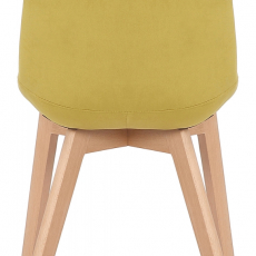 Jídelní židle Passaic, samet, žlutá - 5