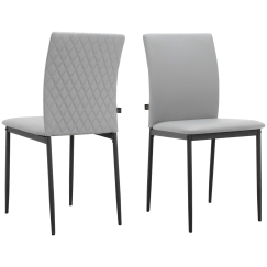 Jídelní židle Pavia (SET 2 ks), syntetická kůže, šedá