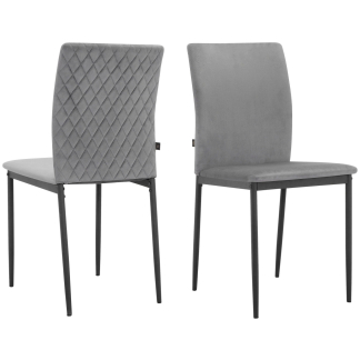 Jídelní židle Pavia (SET 2 ks), syntetická kůže, tmavě šedá