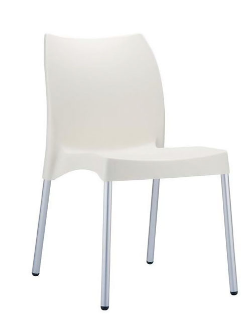 Jídelní židle plastová Willy (SET 2 ks) krémová