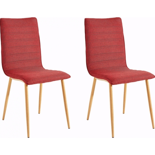 Jídelní židle Port (SET 2 ks), červená - 1