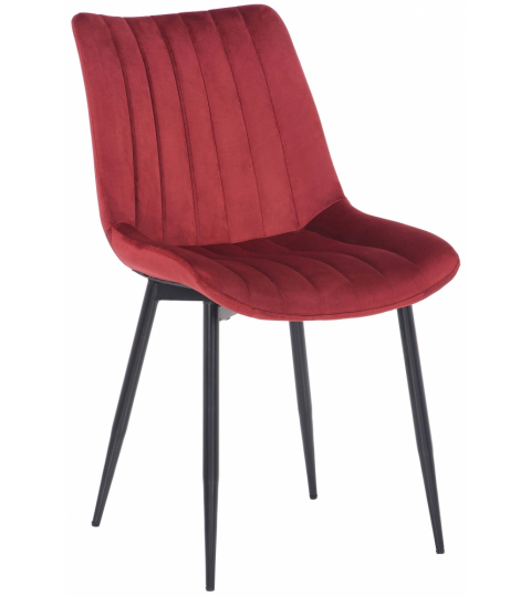 Jídelní židle Rahden, samet, červená