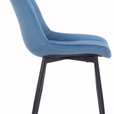 Jídelní židle Rahden, samet, modrá - 3