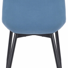 Jídelní židle Rahden, samet, modrá - 5