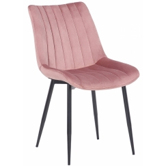 Jídelní židle Rahden, samet, růžová