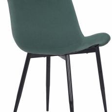 Jídelní židle Rahden, samet, zelená - 4