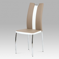 Jídelní židle Rene, cappuccino/bílá - 1