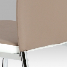 Jídelní židle Rene, cappuccino/bílá - 6