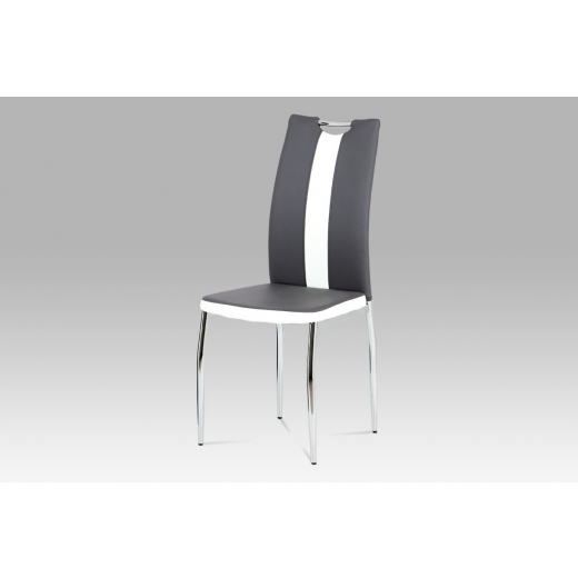 Jídelní židle Rene, šedá/bílá - 1