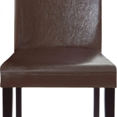 Jídelní židle Reve (SET 2 ks), tmavě hnědá / černá - 2