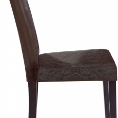 Jídelní židle Reve (SET 2 ks), tmavě hnědá / černá - 3