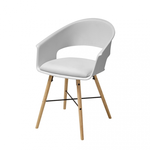 Jídelní židle Riva (SET 4 ks), bílá - 1