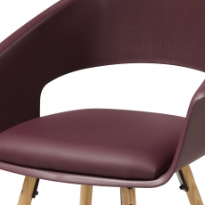 Jídelní židle Riva (SET 4 ks), burgundská - 2
