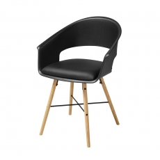 Jídelní židle Riva (SET 4 ks), černá - 1