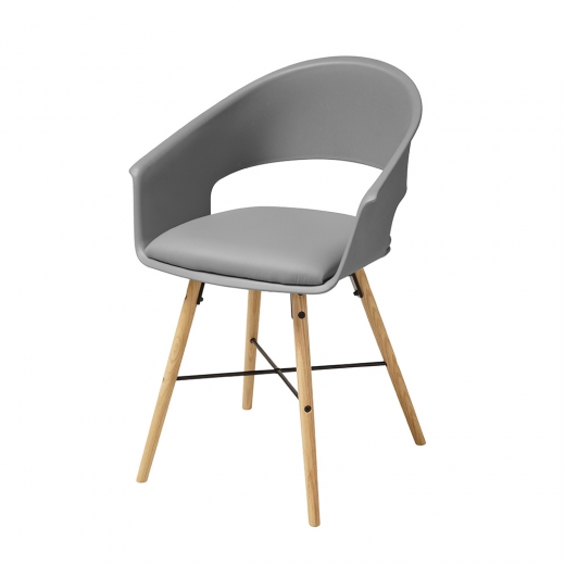 Jídelní židle Riva (SET 4 ks), šedá - 1