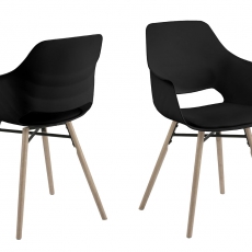 Jídelní židle Romana (SET 2 ks), černá - 3