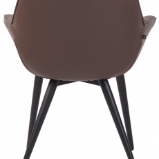 Jídelní židle Roseville, syntetická kůže, hnědá - 5
