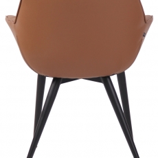 Jídelní židle Roseville, syntetická kůže, světle hnědá - 5