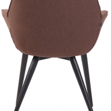 Jídelní židle Roseville, textil, hnědá - 5