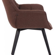 Jídelní židle Roseville, textil, hnědá - 3