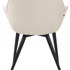 Jídelní židle Roseville, textil, krémová - 5