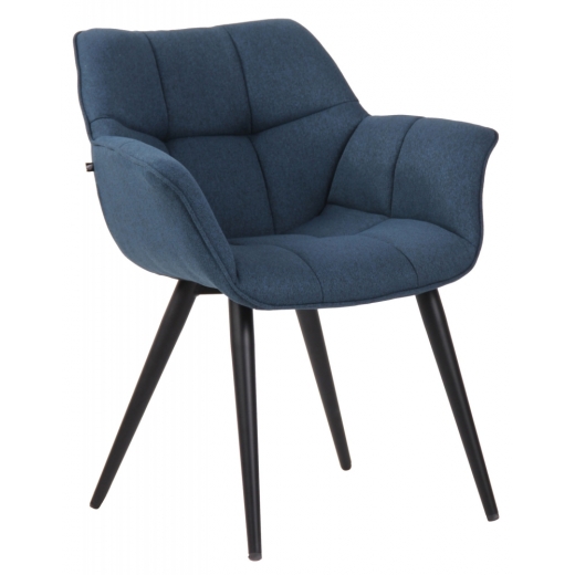 Jídelní židle Roseville, textil, modrá - 1