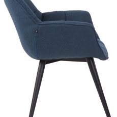 Jídelní židle Roseville, textil, modrá - 3