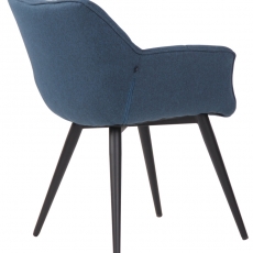 Jídelní židle Roseville, textil, modrá - 4