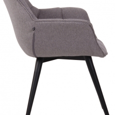 Jídelní židle Roseville, textil, šedá - 3