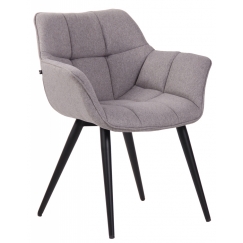 Jídelní židle Roseville, textil, šedá