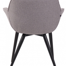 Jídelní židle Roseville, textil, šedá - 5