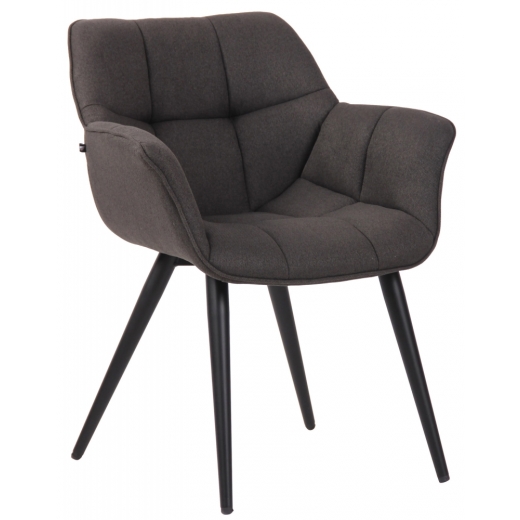 Jídelní židle Roseville, textil, tmavě šedá - 1