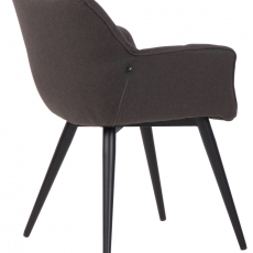 Jídelní židle Roseville, textil, tmavě šedá - 4