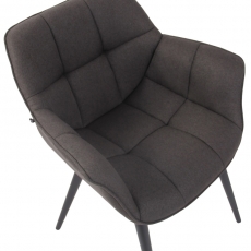 Jídelní židle Roseville, textil, tmavě šedá - 6