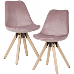 Jídelní židle Ruby (SET 2 ks), růžová