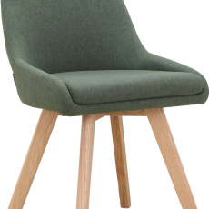 Jídelní židle Rudi, textil, zelená - 1