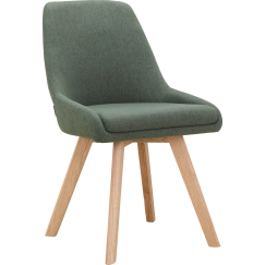 Jídelní židle Rudi, textil, zelená