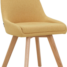 Jídelní židle Rudi, textil, žlutá - 1