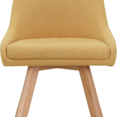 Jídelní židle Rudi, textil, žlutá - 2