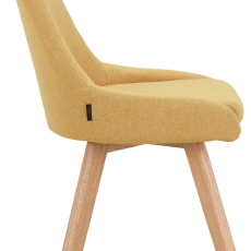 Jídelní židle Rudi, textil, žlutá - 3