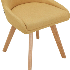 Jídelní židle Rudi, textil, žlutá - 6