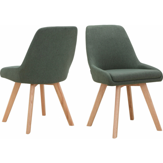 Jídelní židle Rudy (SET 2 ks), zelená - 1