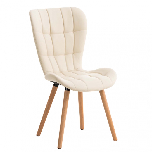 Jídelní židle s dřevěnou podnoží Adele kůže (SET 2 ks) - 1