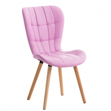 Jídelní židle s dřevěnou podnoží Adele kůže (SET 2 ks) - 9