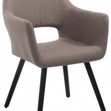 Jídelní židle s područkami Arizona textil, černé nohy - 9