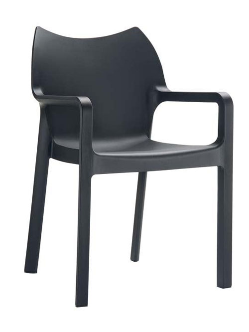 Jídelní židle s područkami Demy (SET 2 ks) černá